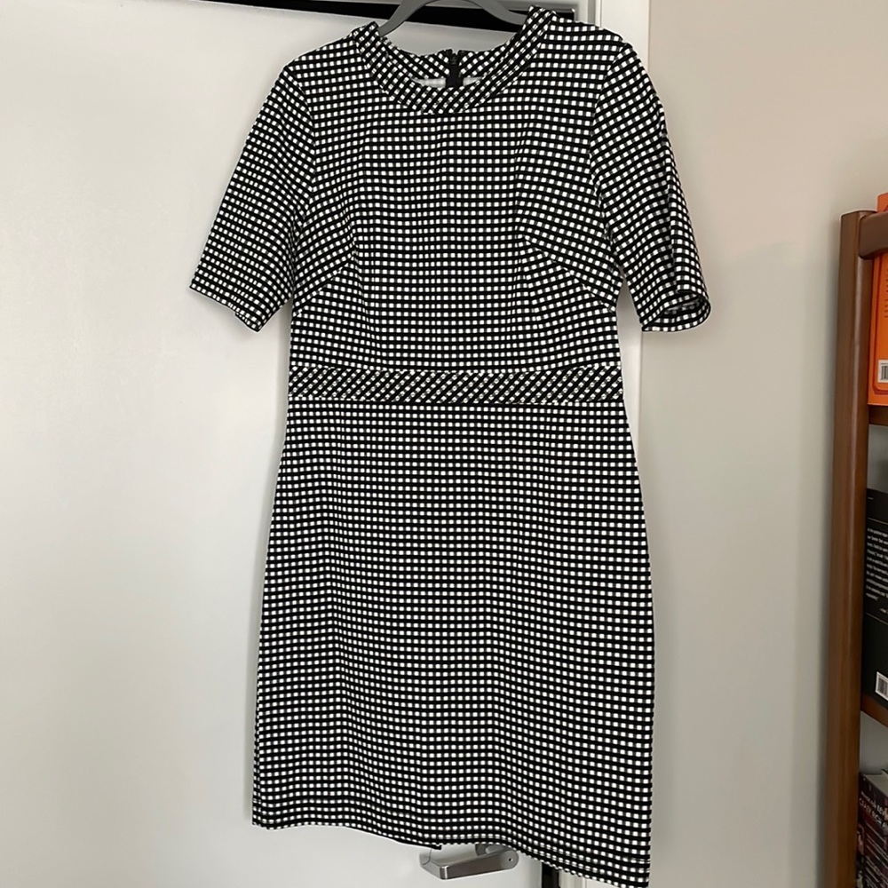Banana Republic Black and White Gingham Dress